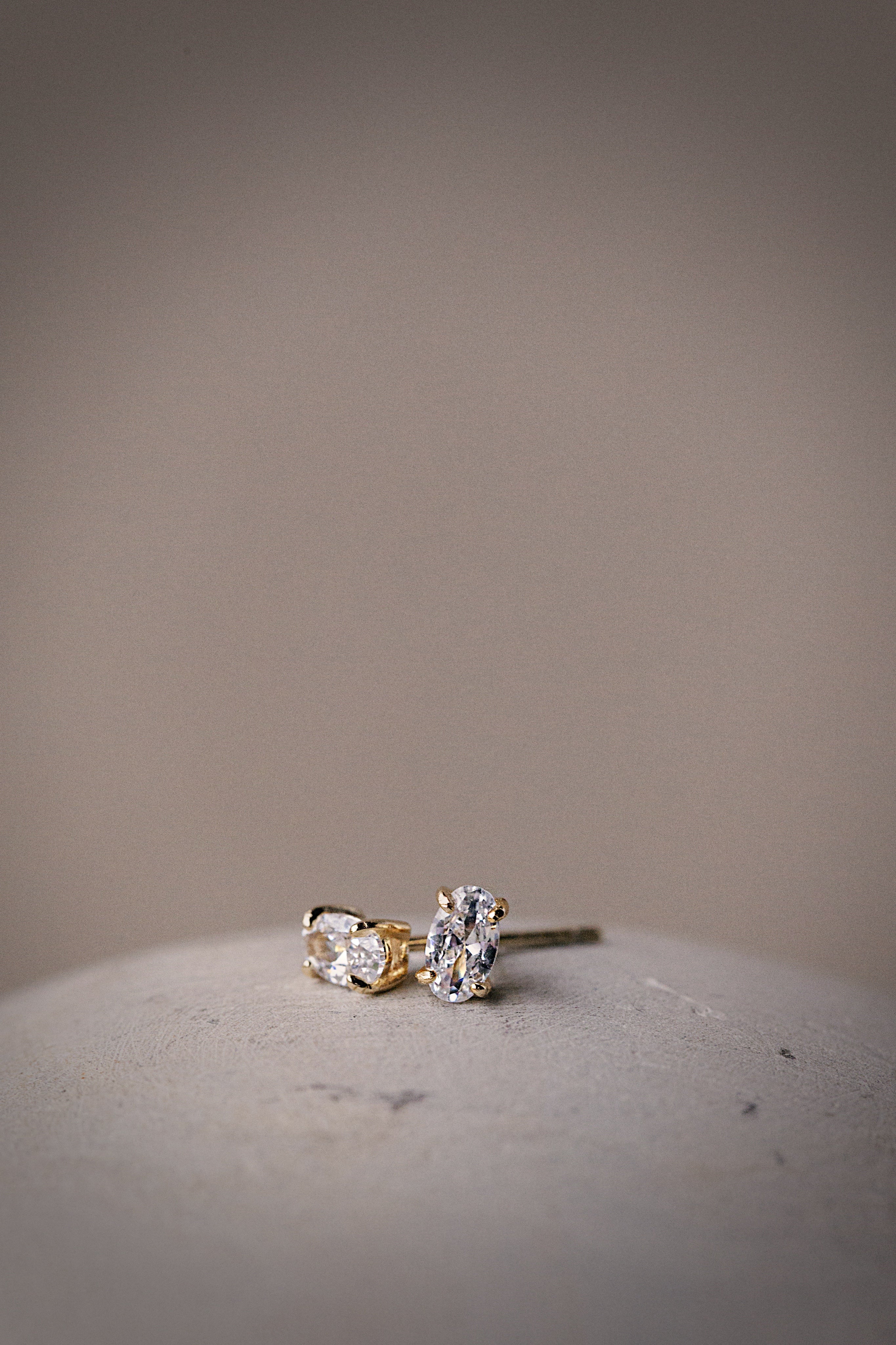 Petite Oval CZ Studs
