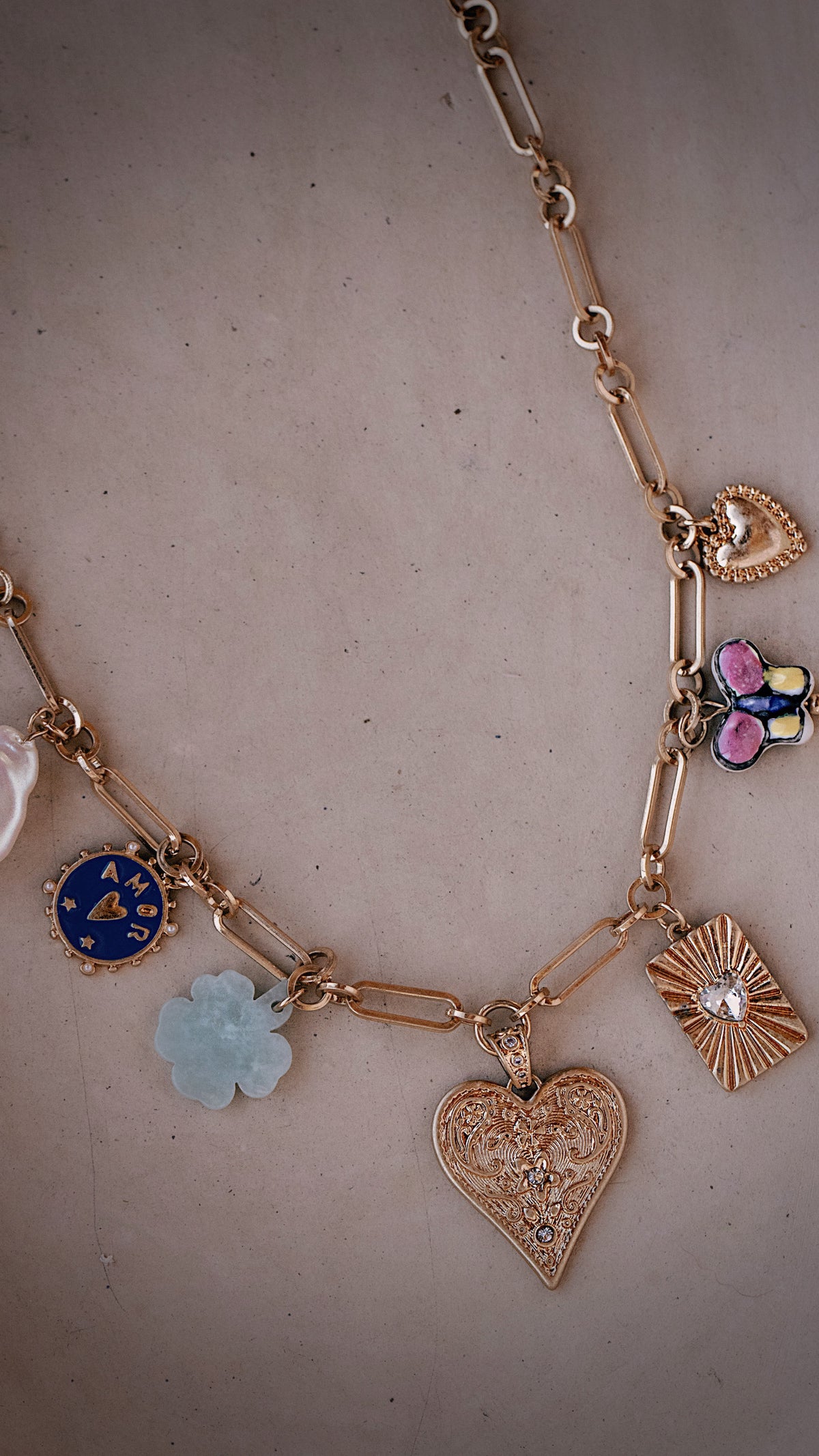 Vintage Love Charm Necklace