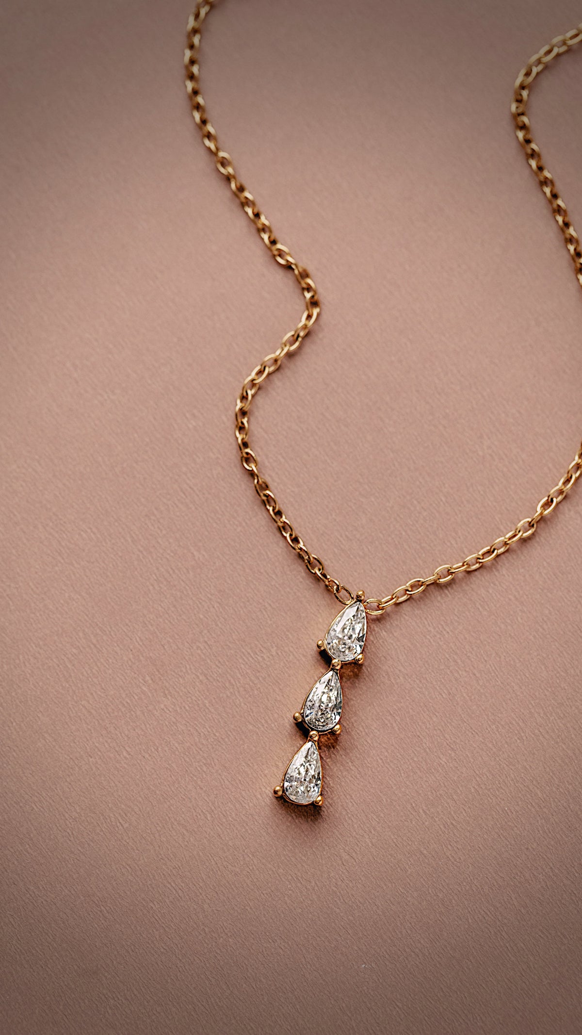 Monsoon Triple Pear Drop Necklace