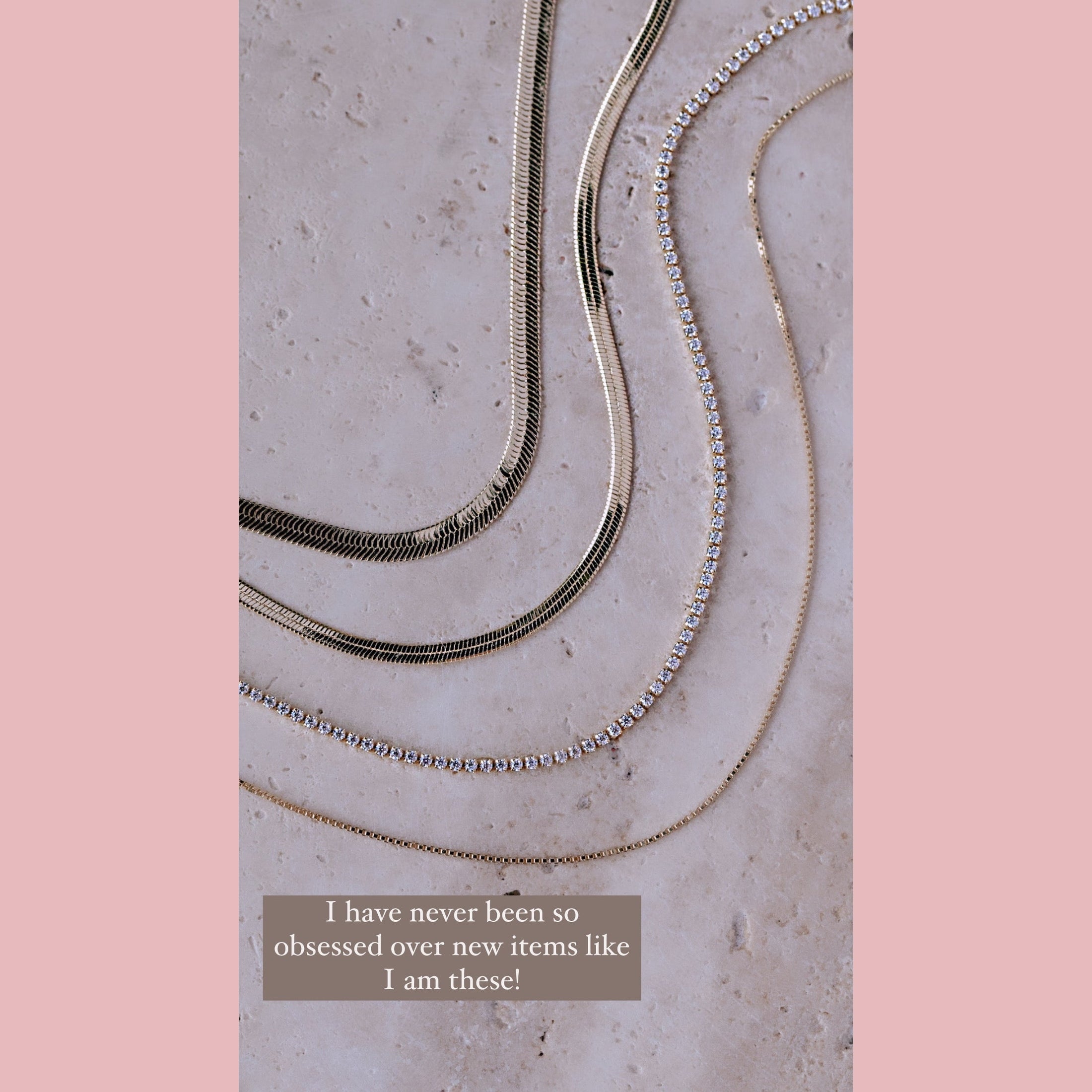 Herringbone Snake Chain Necklace