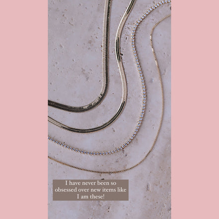 Herringbone Snake Chain Necklace
