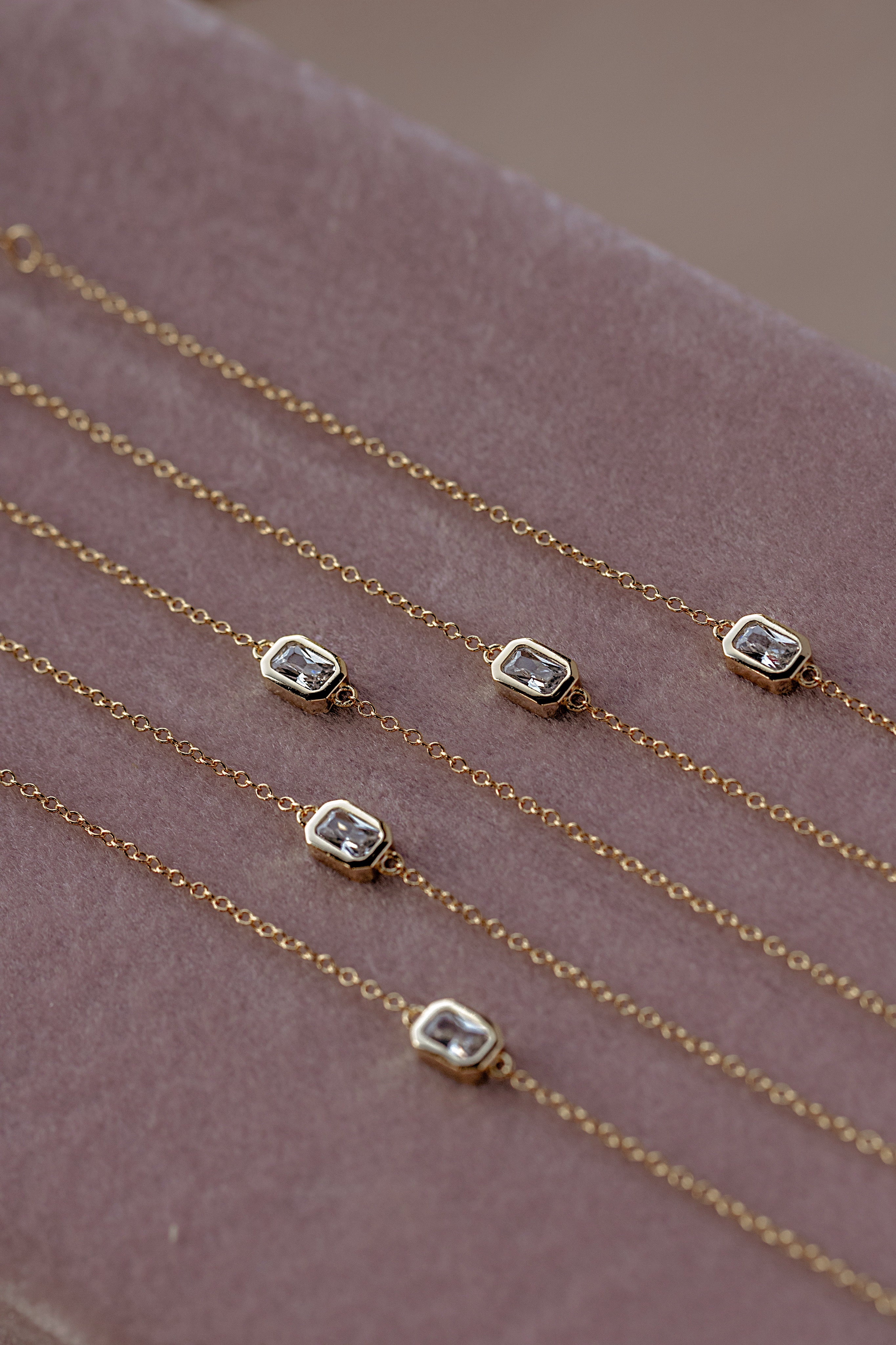 White Topaz Emerald Bracelet