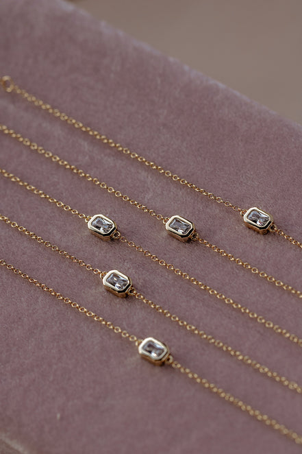 White Topaz Emerald Bracelet