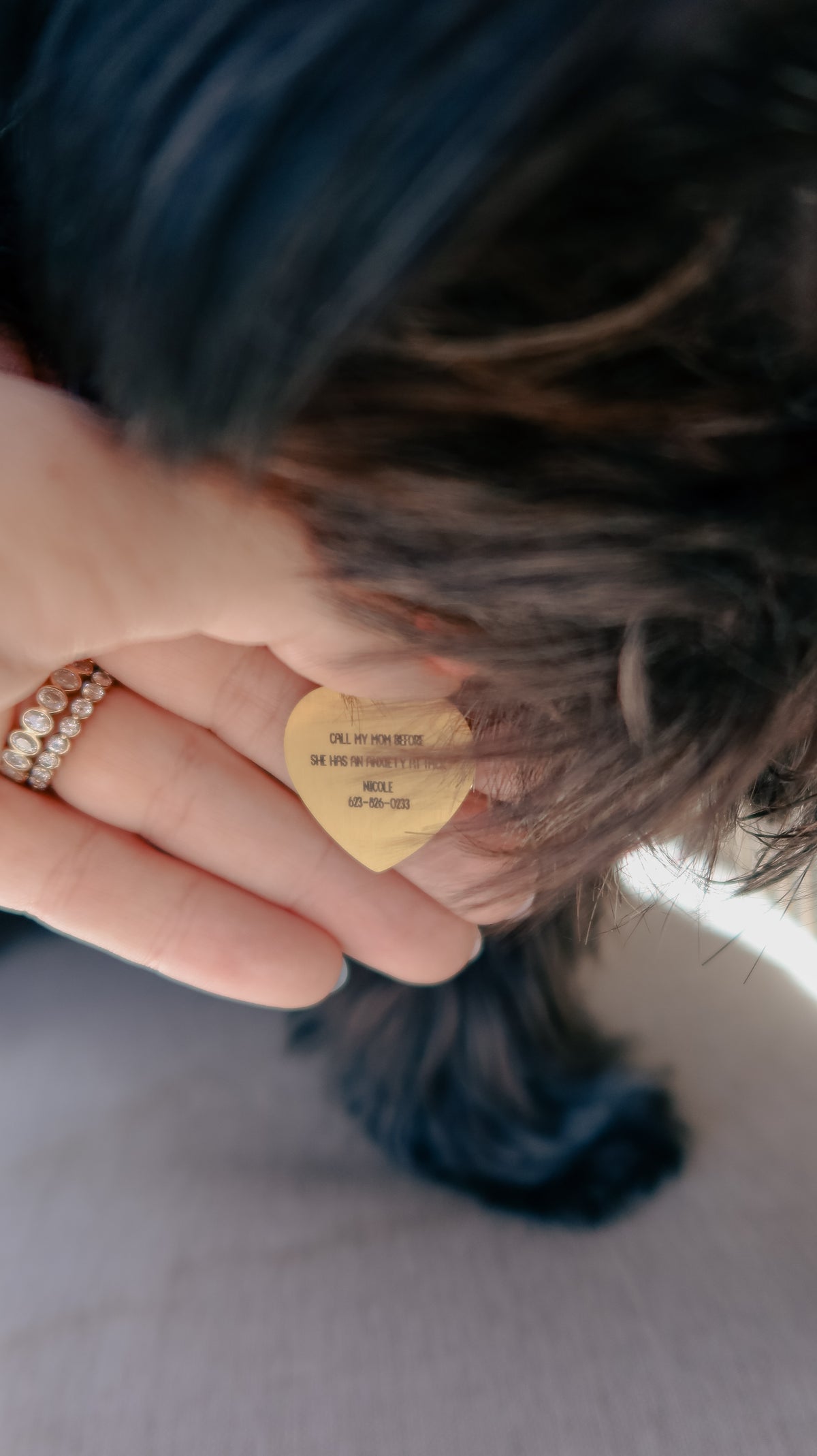 Scallop Heart Dog Tag
