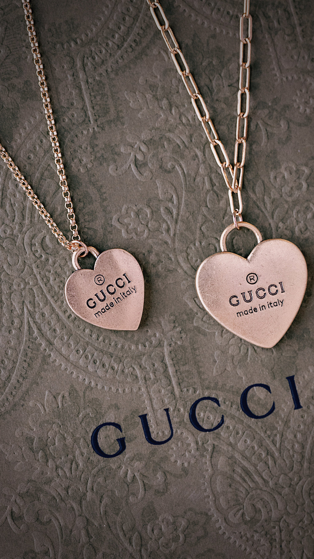 Small Upcycled Gucci Heart Necklace