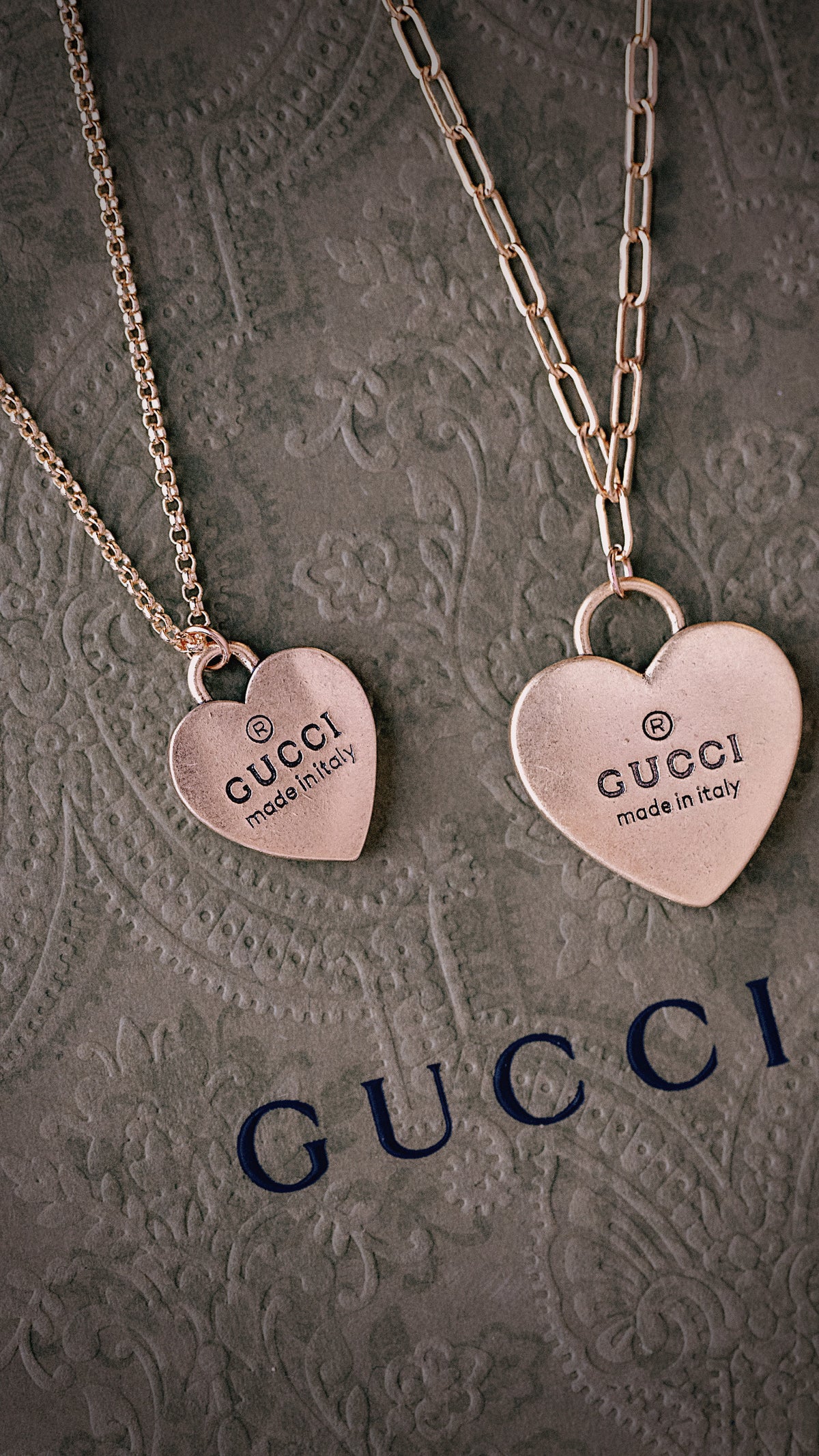 Small Upcycled Gucci Heart Necklace