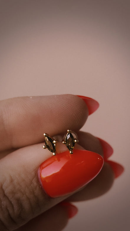 Noir Marquise Studs
