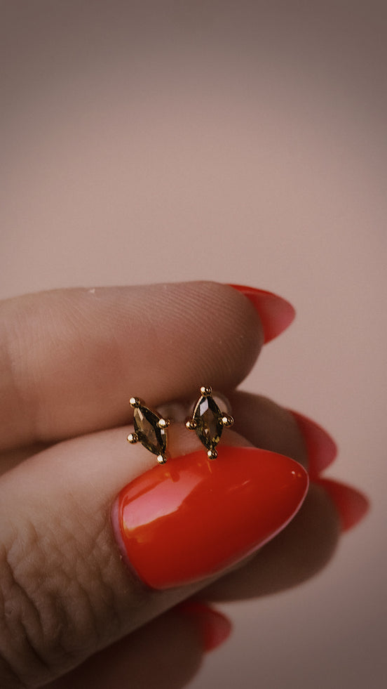 Noir Marquise Studs