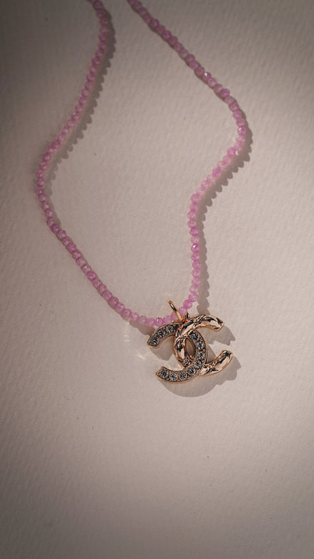 Runway Pink Zircon Necklace