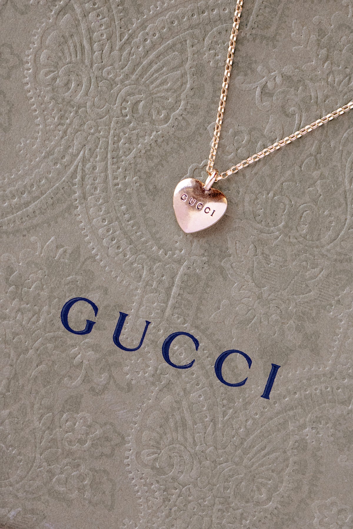 Mini Upcycled Gucci Heart Necklace