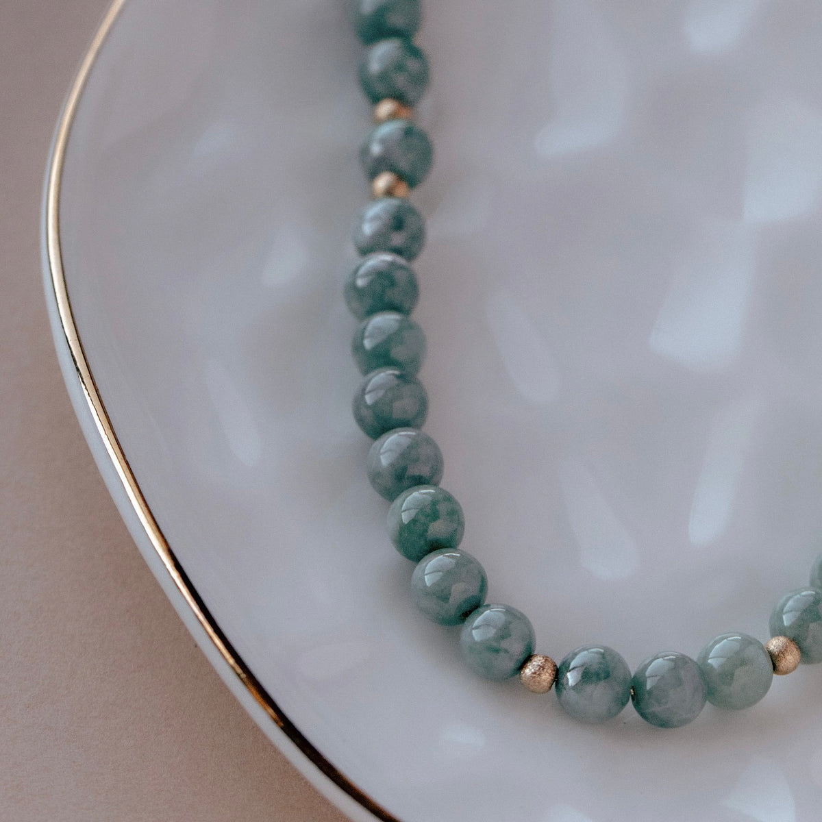 Beaded Burma Jade Necklace