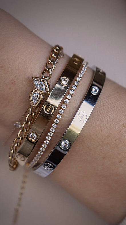 Luxe Lock CZ Bracelet