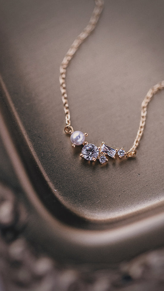Pearl Cluster Necklace