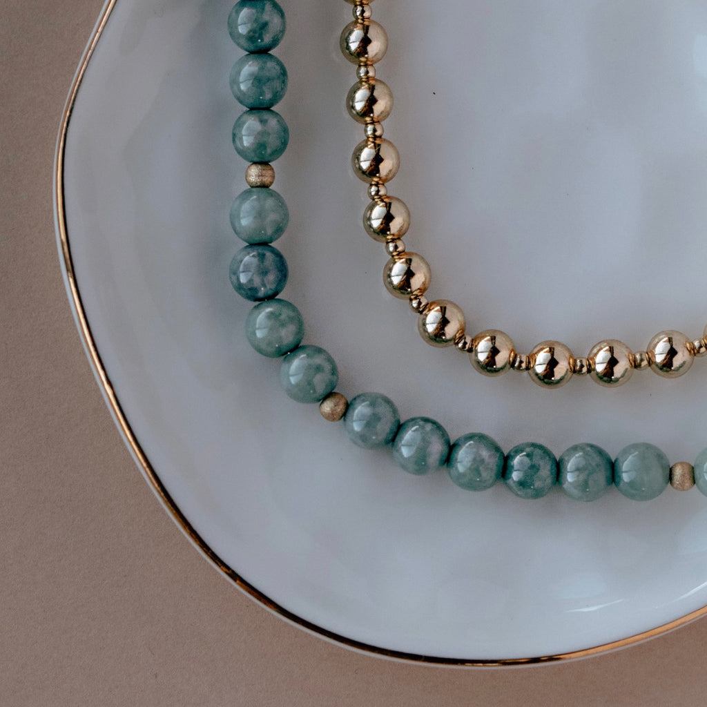 Beaded Burma Jade Necklace