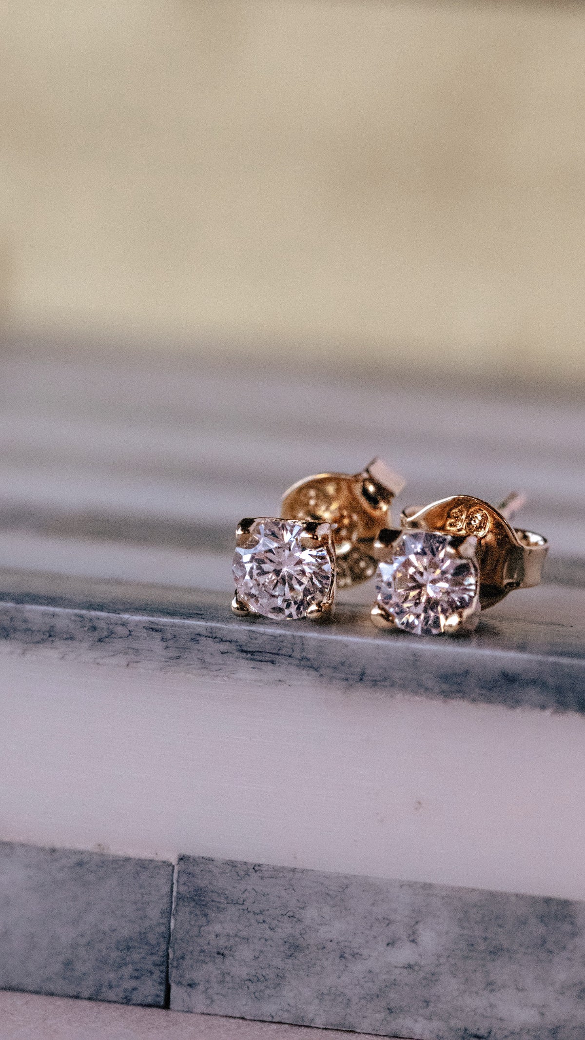 Dainty CZ Stud Earrings