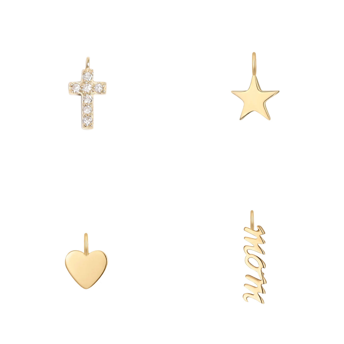 Solid Gold and Diamond Charms