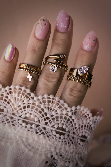 Beaded Heart Ring - The Neon Cactus Studio
