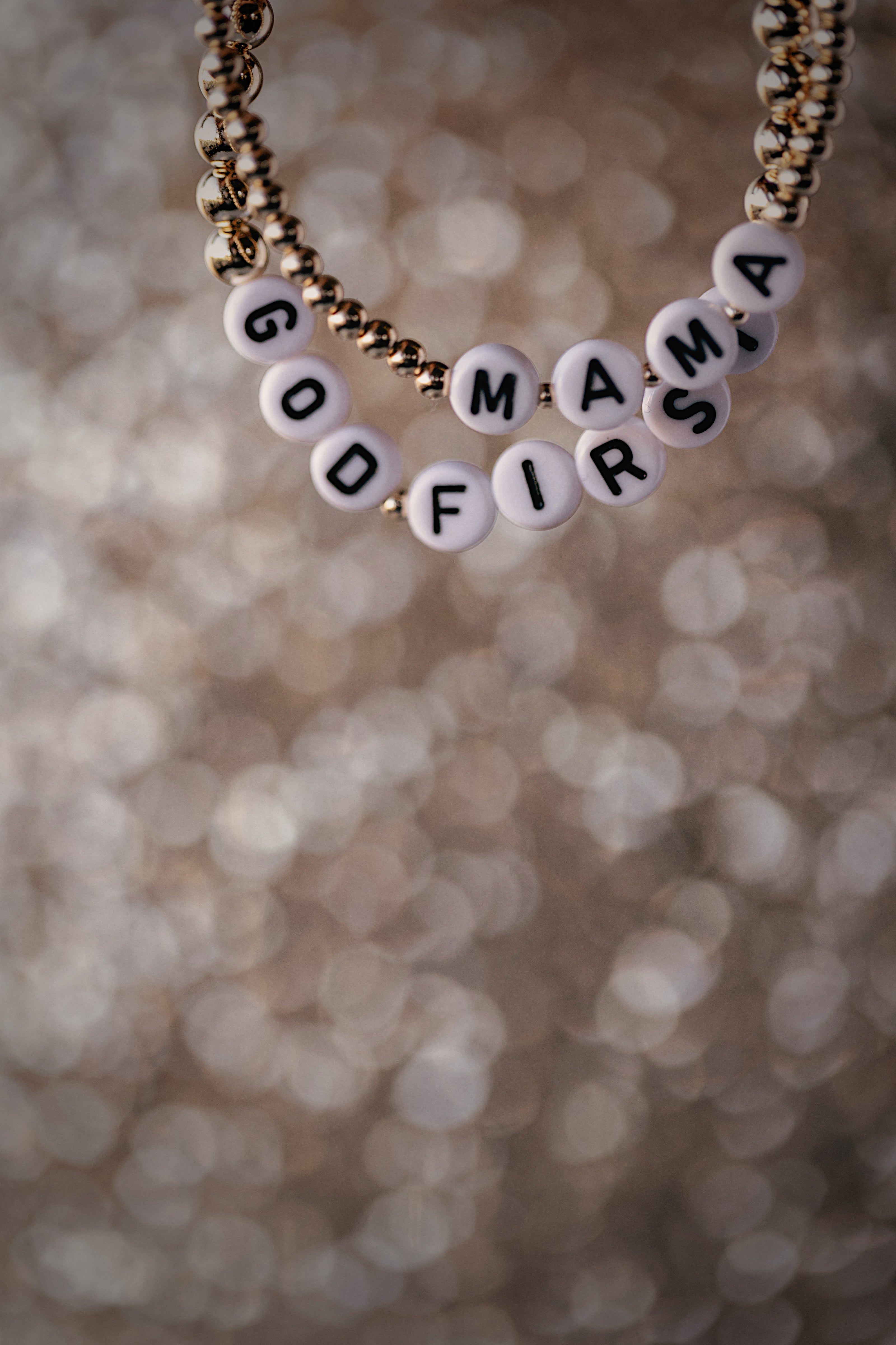 Custom Word Bracelet-Black Font