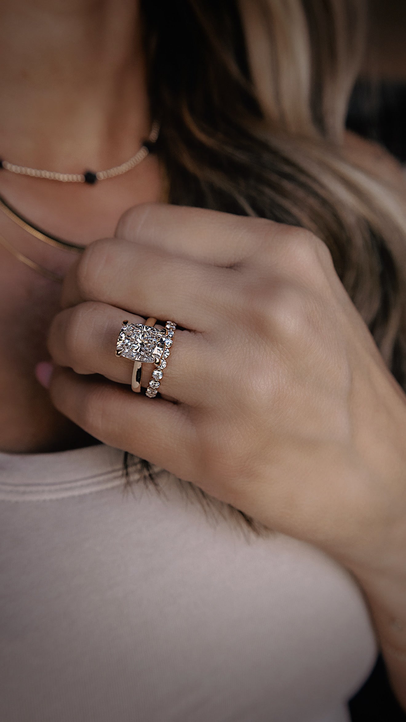 Cushion Cut 4.10 Carat Lab Diamond Ring
