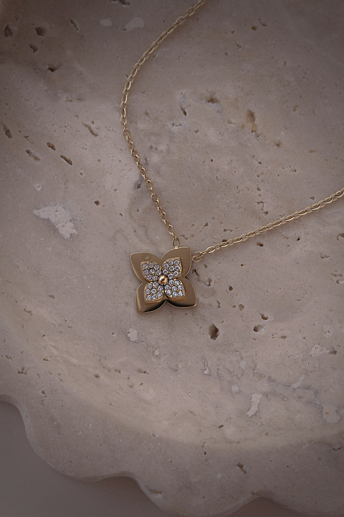 Golden Clover Necklace