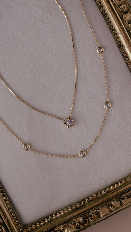 CZ Satellite Necklace