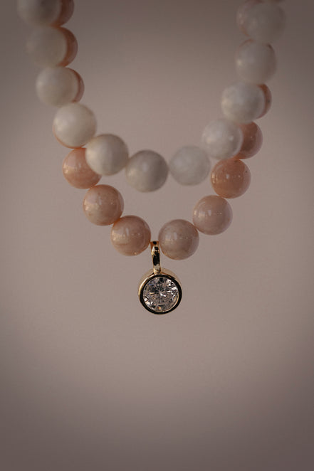 Blush Opal Beaded Necklace