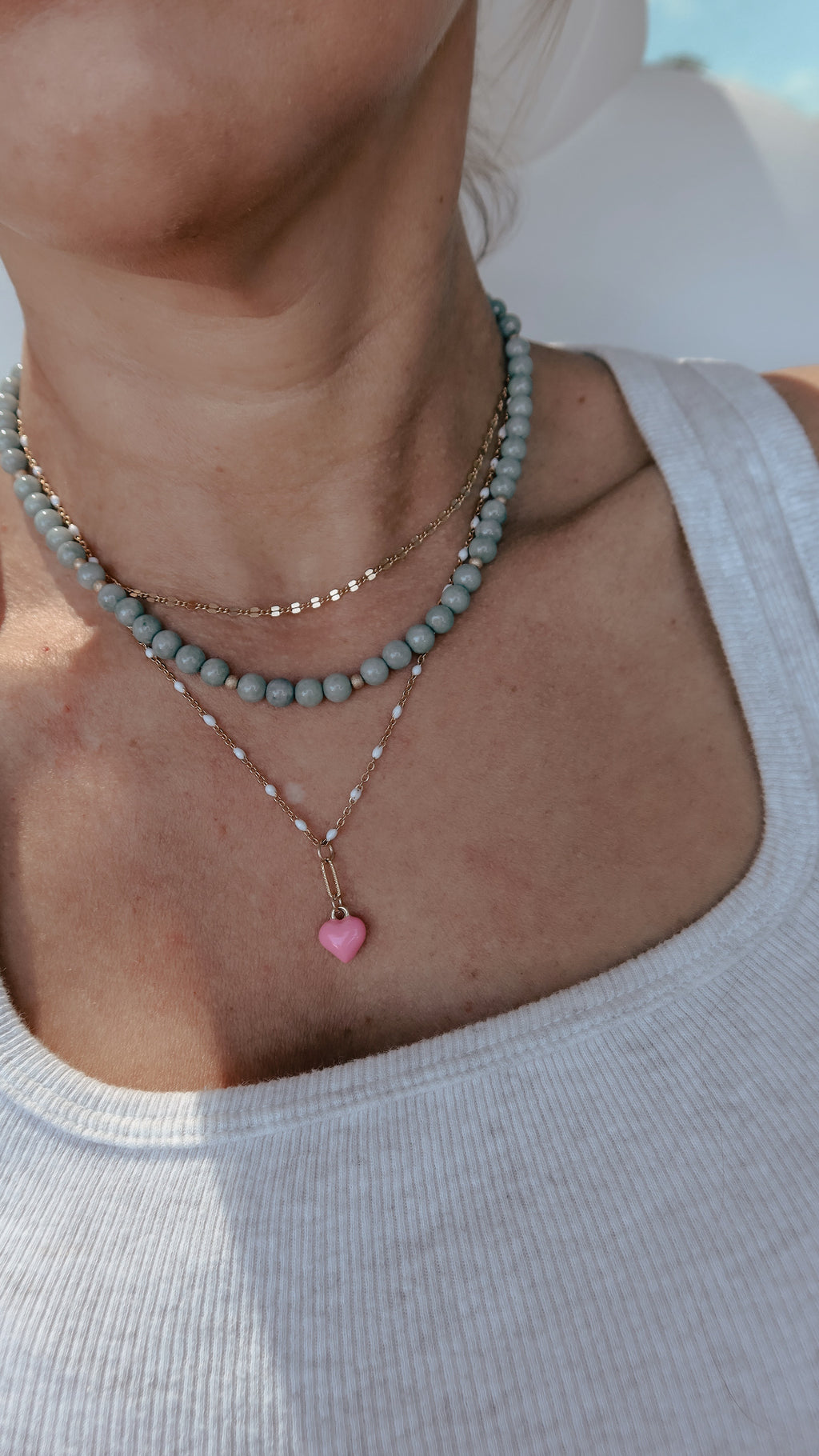 Enamel Heart Necklace