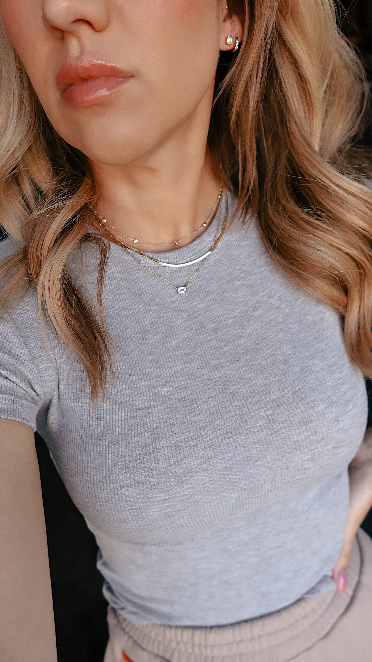 Emerald CZ Chain Necklace