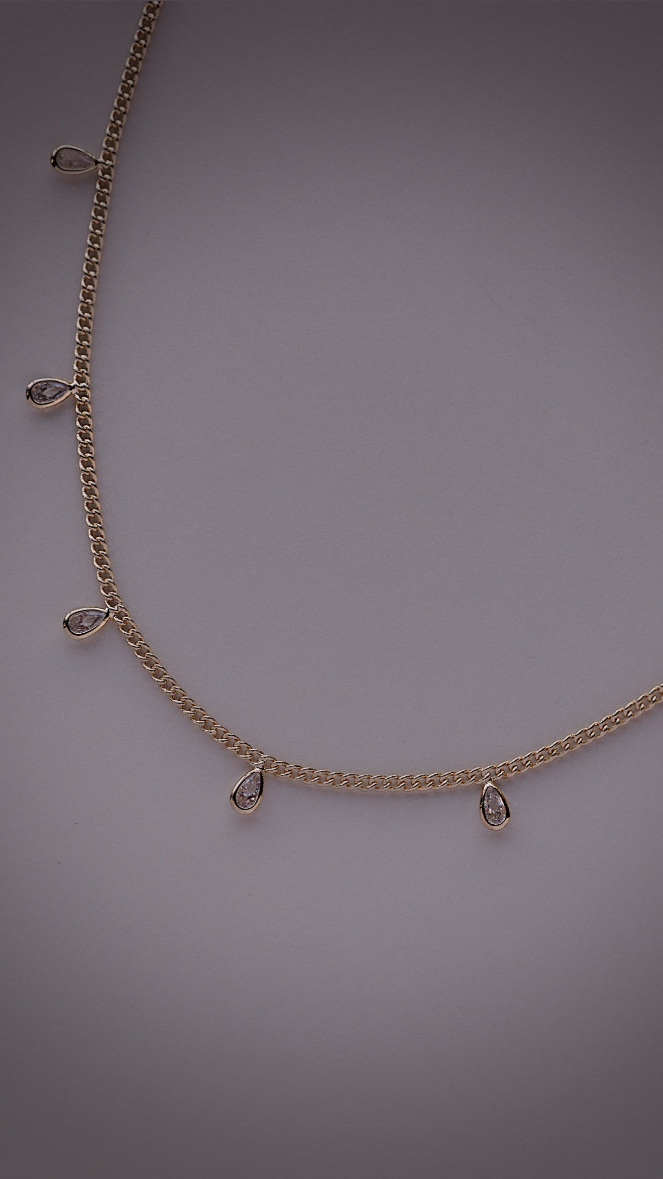 Tear Drop Bezel Necklace - The Neon Cactus Studio