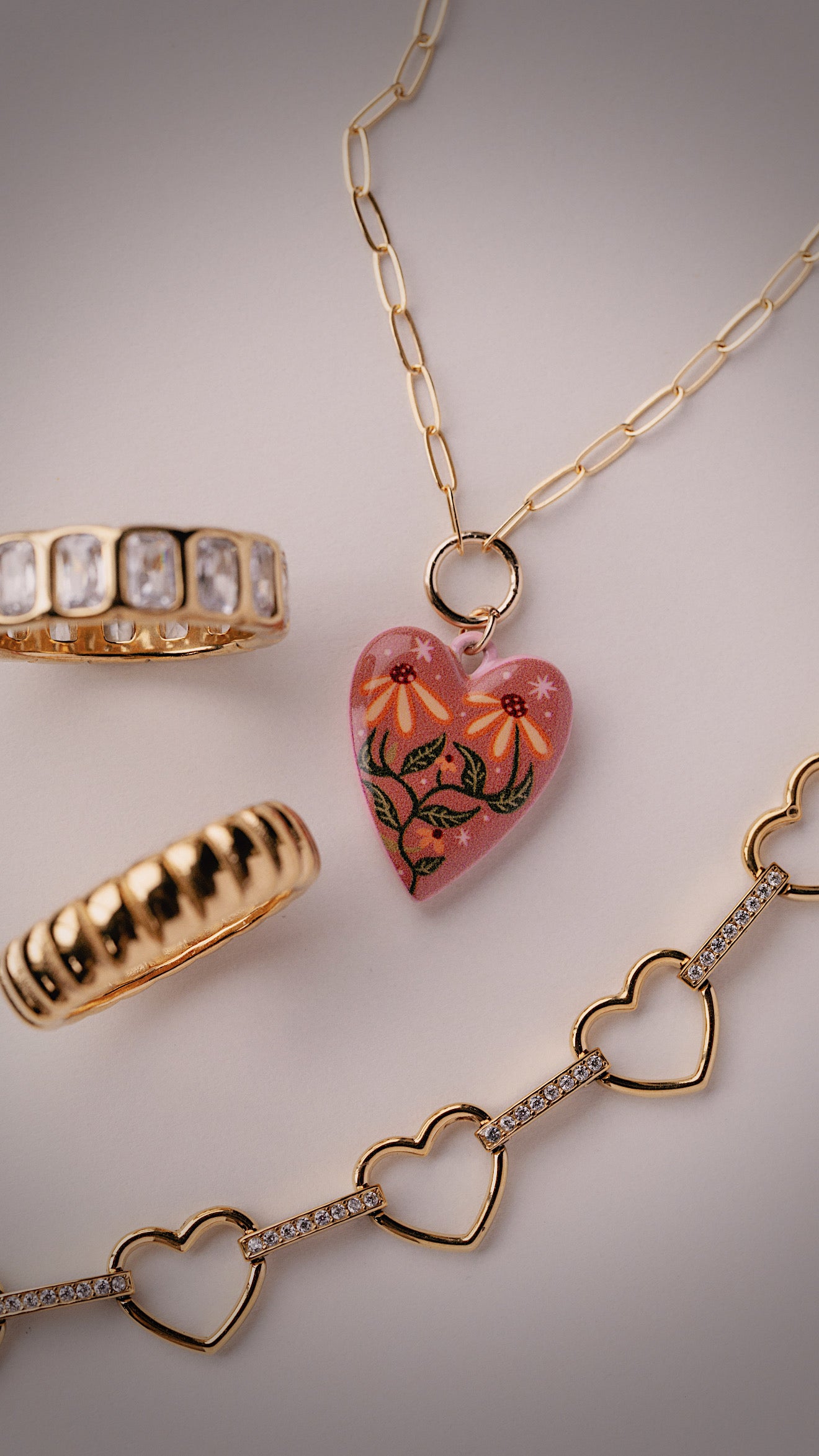 Wildflower Heart Necklace