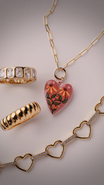 Wildflower Heart Necklace