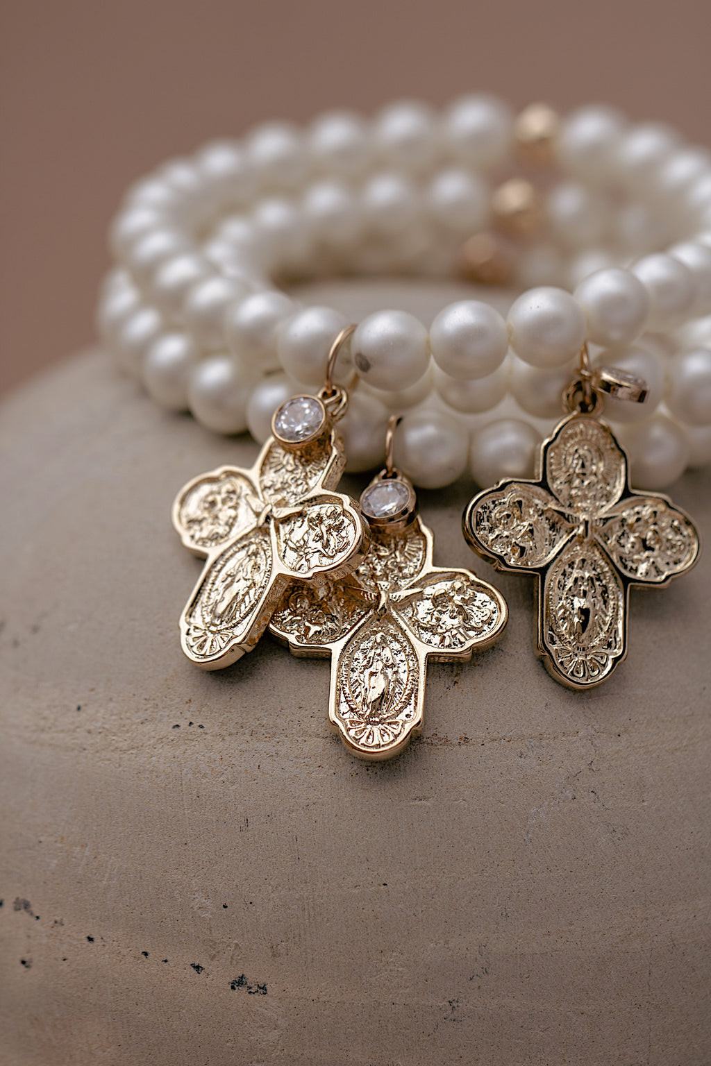 Pearl Cross Bracelet