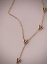Falling Hearts Lariat Necklace