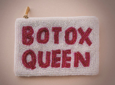 Botox Queen Beaded Pouch