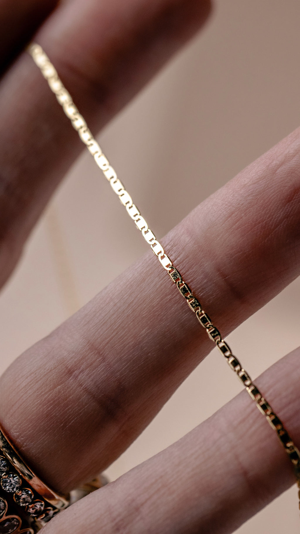 14kt Gold Flat Mirror Chain