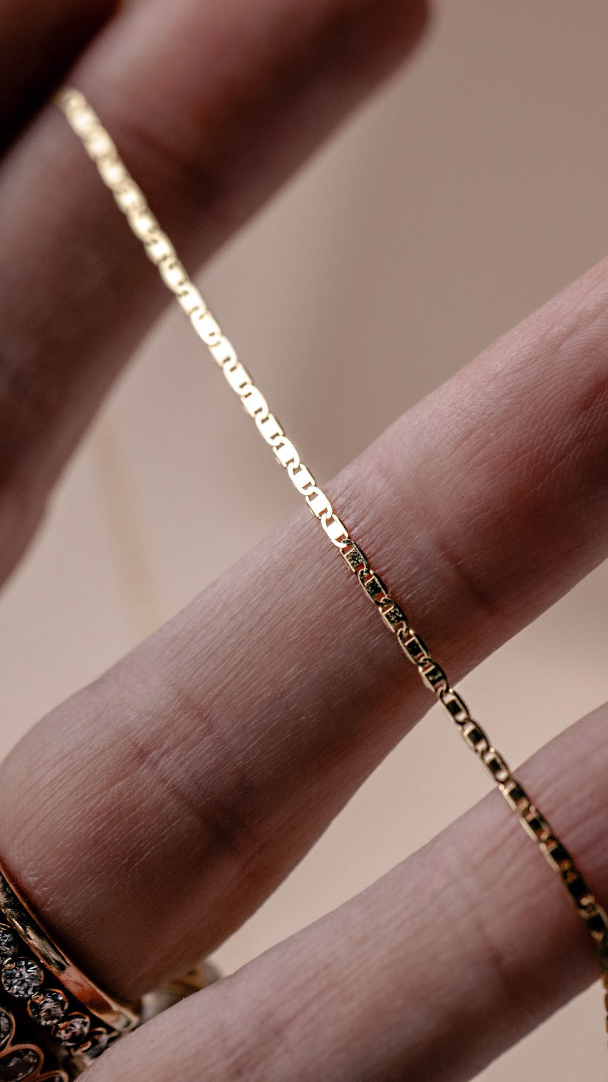 14kt Gold Flat Mirror Chain