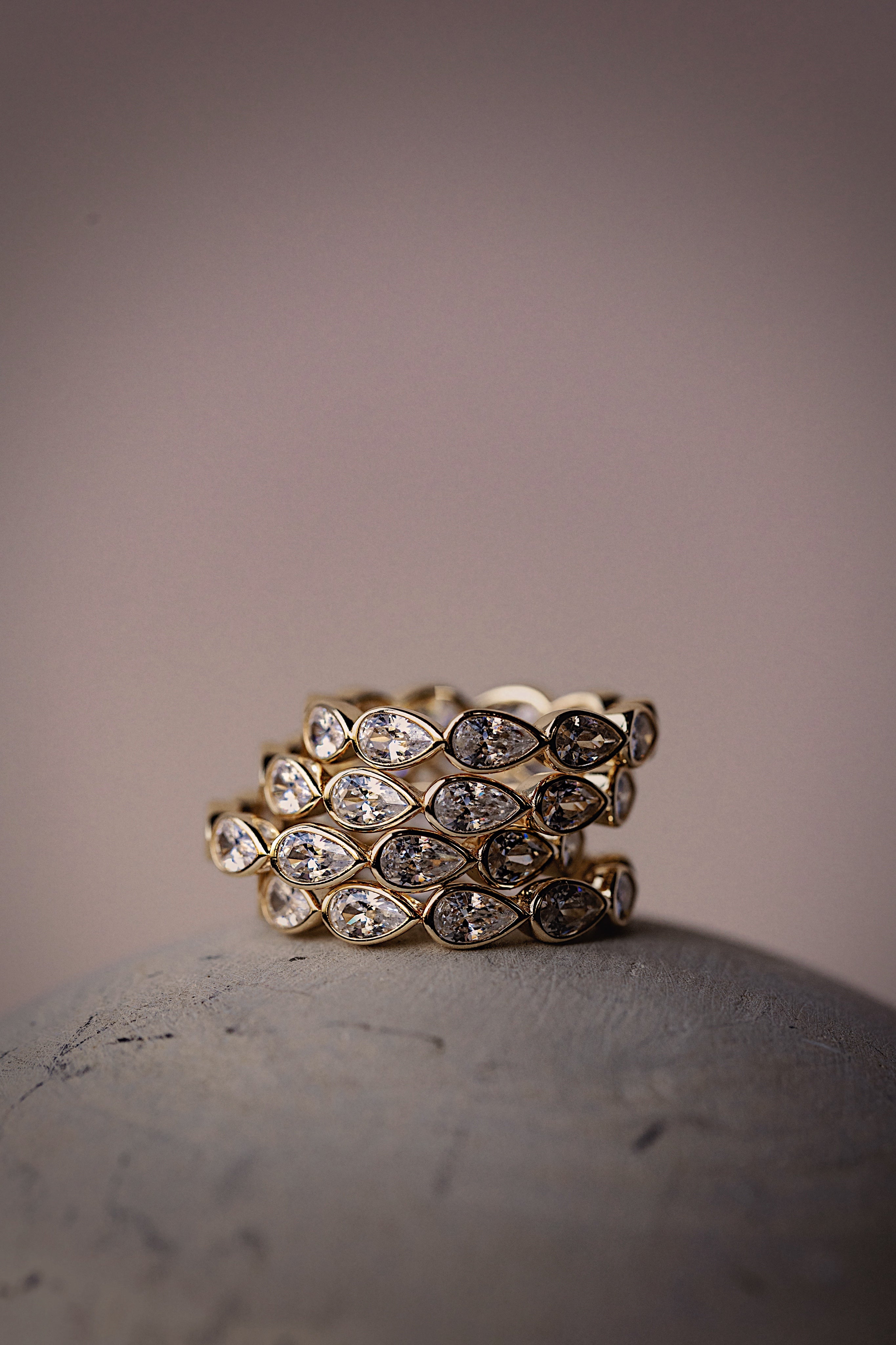 Pretty Pear Eternity Ring