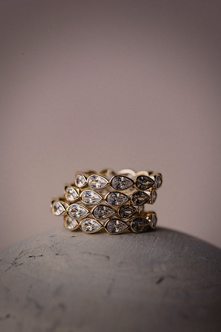 Pretty Pear Eternity Ring