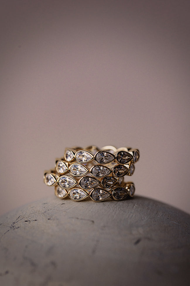 Pretty Pear Eternity Ring