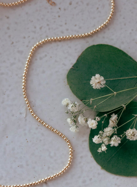 Gold Filled Beaded Necklace