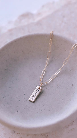 Mama Tag Necklace