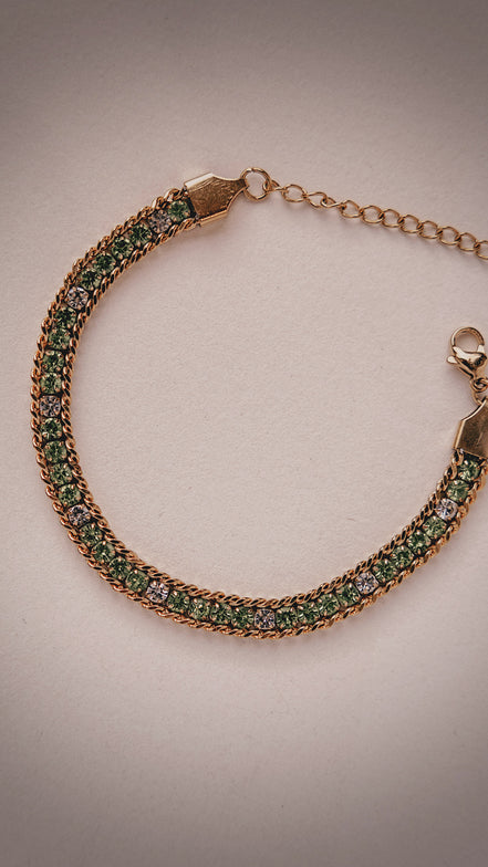 Green Braided Glow Bracelet