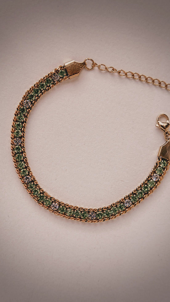 Green Braided Glow Bracelet