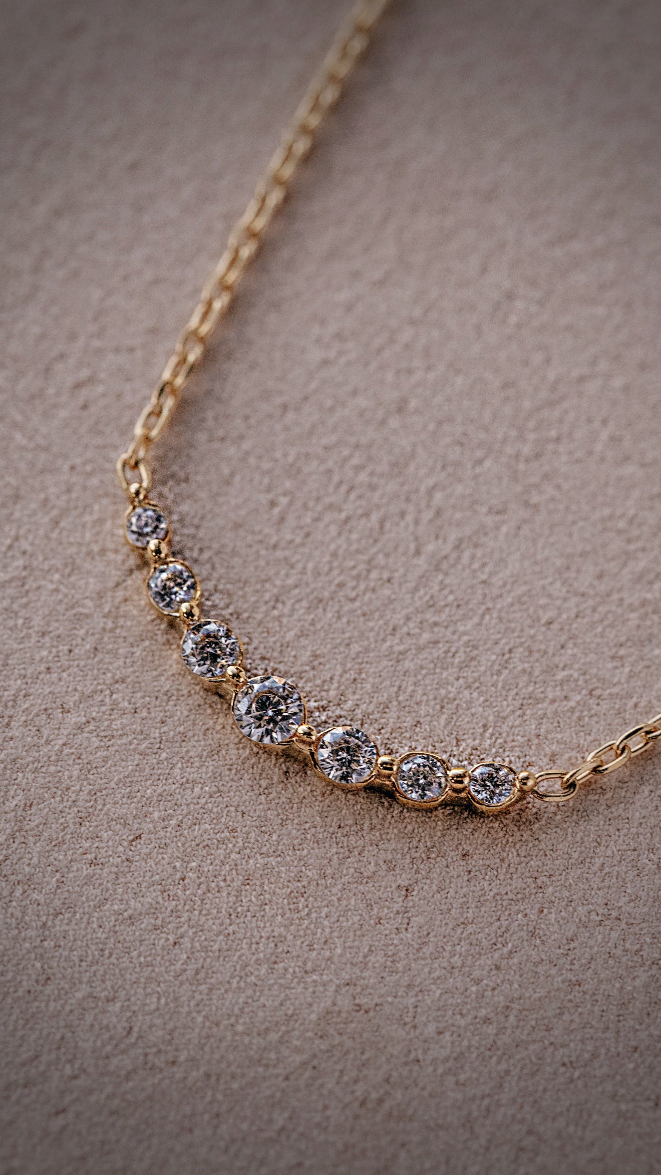 Diamond Row CZ Necklace
