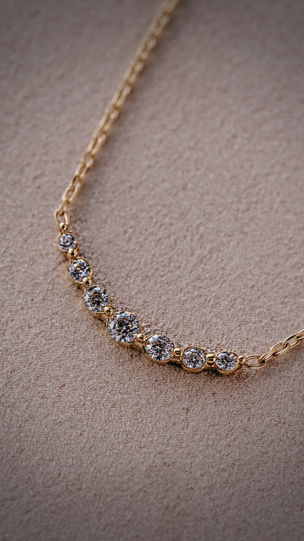 Diamond Row CZ Necklace