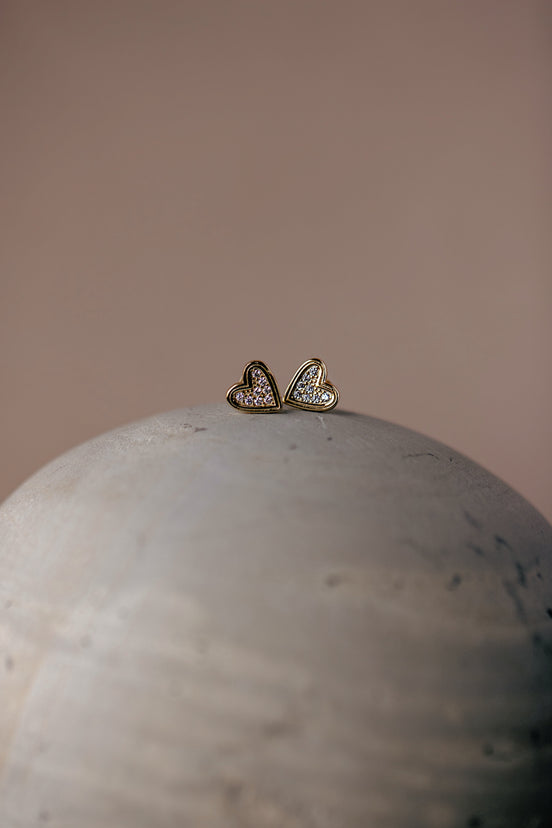 Sparkle Heart Studs