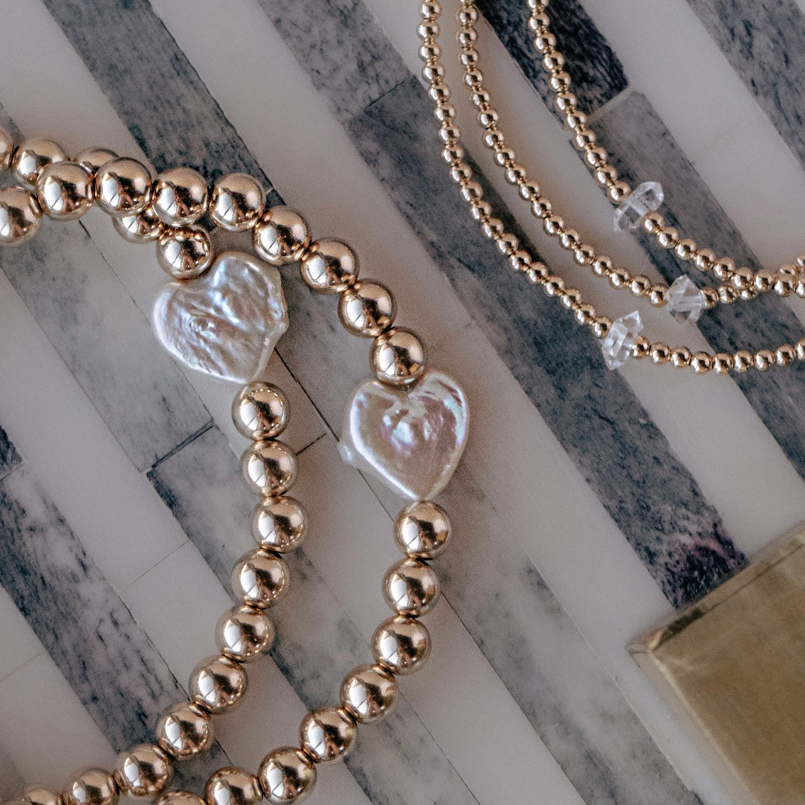 Freshwater Pearl Heart Bracelet