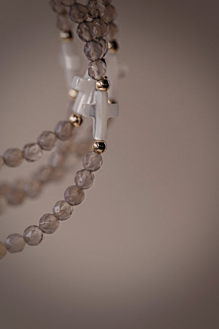 Agate Cross Bracelet