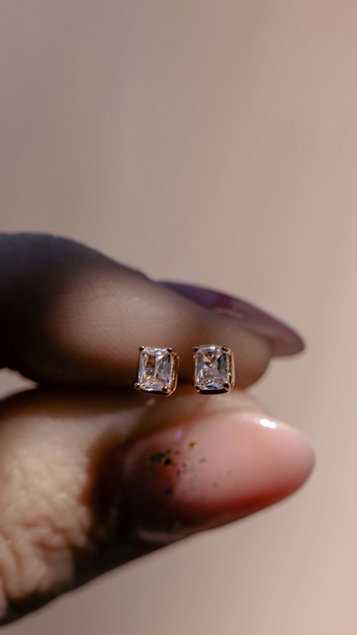 Petra Emerald CZ stud Earrings