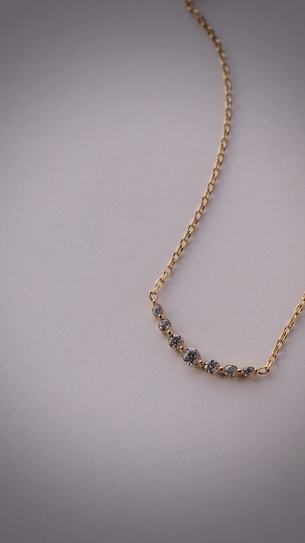 Diamond Row CZ Necklace